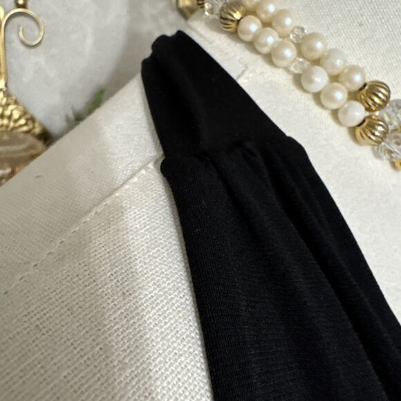 Women’s Halter Dress Black Multicolor Art Floral Mock Elastic Back Size XL - Picture 7 of 14